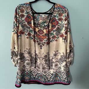 Gently worn Dress Barn floral print blouse